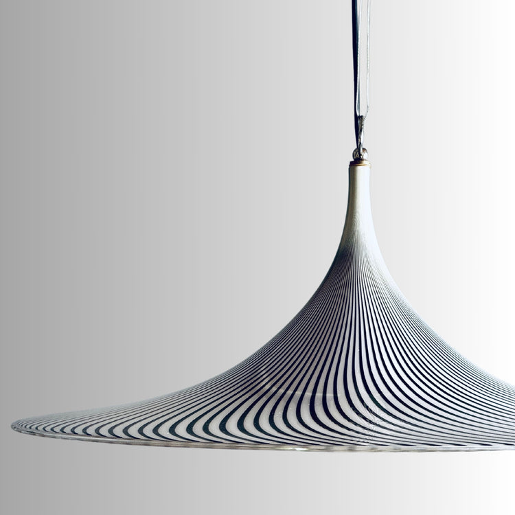 effetre Pendelleuchte Tagliapietra Murano gestreift 80er