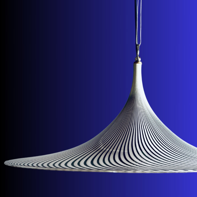 effetre Pendelleuchte Tagliapietra Murano gestreift 80er