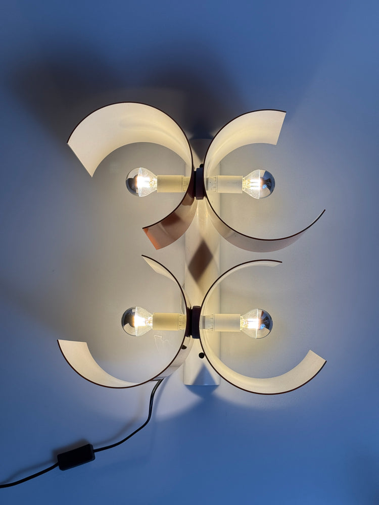 Nucleo Giuliano Cesari Wandleuchte orange SELTEN 1970er