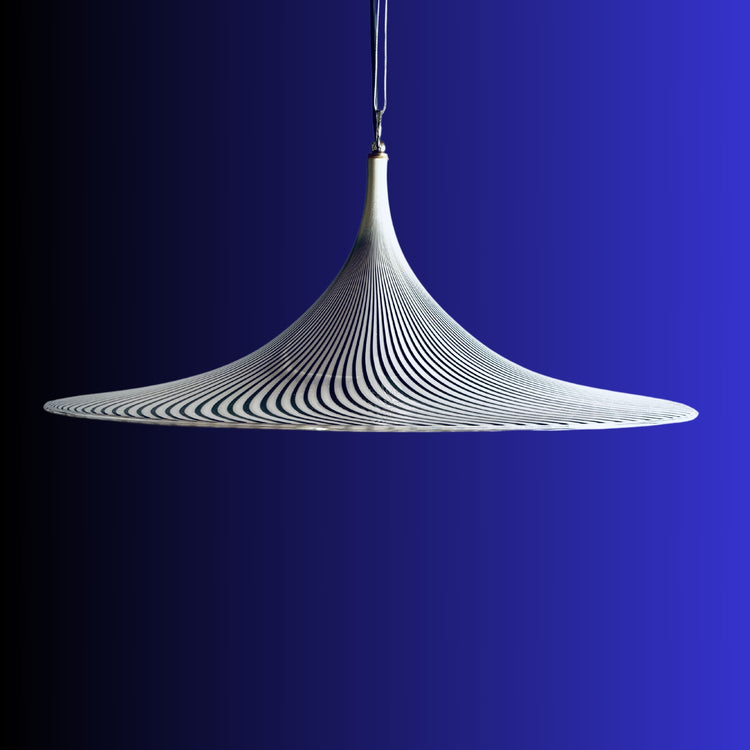 effetre Pendelleuchte Tagliapietra Murano gestreift 80er