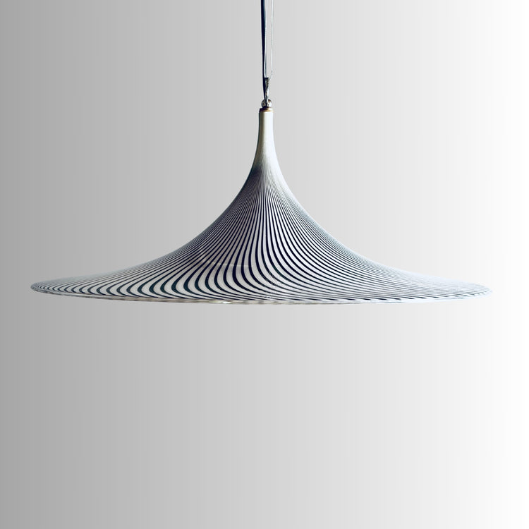 effetre Pendelleuchte Tagliapietra Murano gestreift 80er