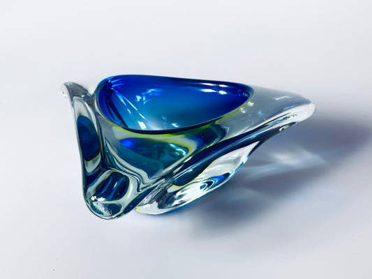 Großer Aschenbecher bzw. Schale aus Murano Glas Flavio Poli Italien 70er