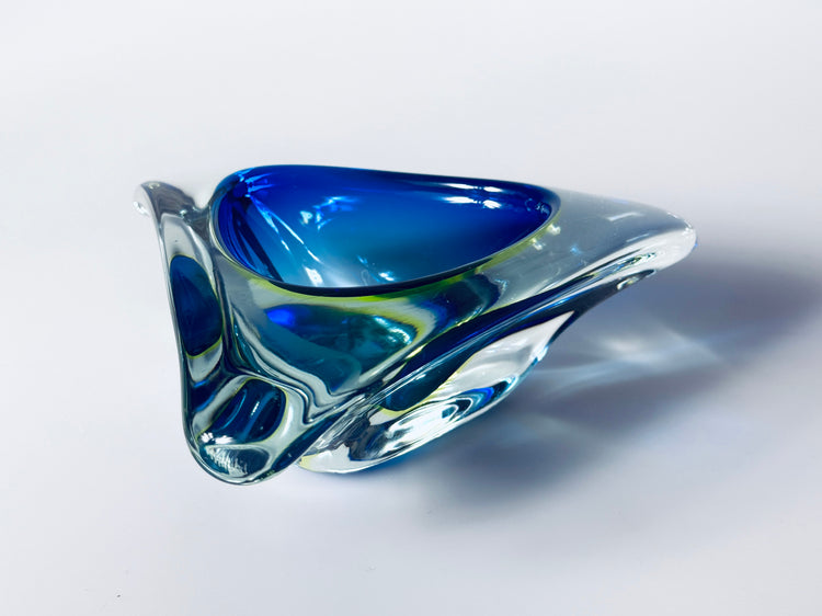 Großer Aschenbecher bzw. Schale aus Murano Glas Flavio Poli Italien 70er