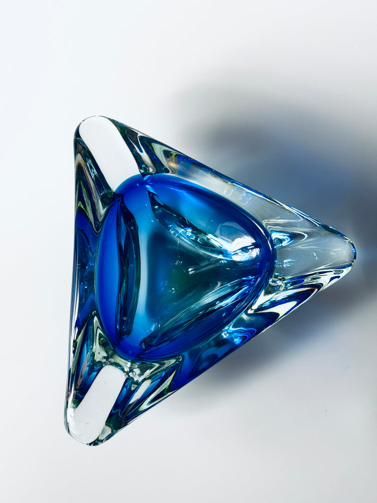 Großer Aschenbecher bzw. Schale aus Murano Glas Flavio Poli Italien 70er