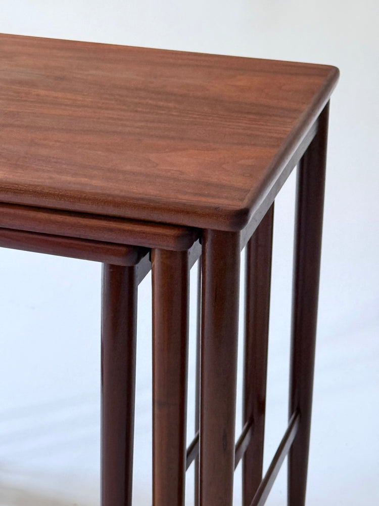 Nesting tables, set of 3, made of rosewood, Danish Modern, vintage 1960s
