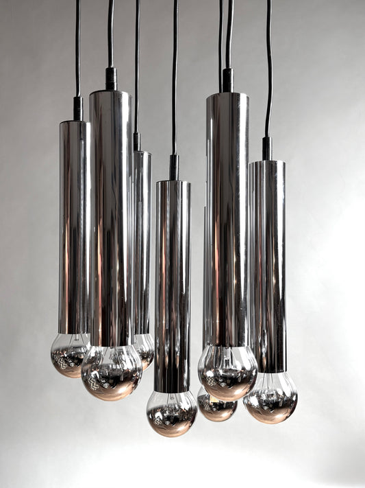 Kaskade Pendelleuchte von Doria Germany 1970er