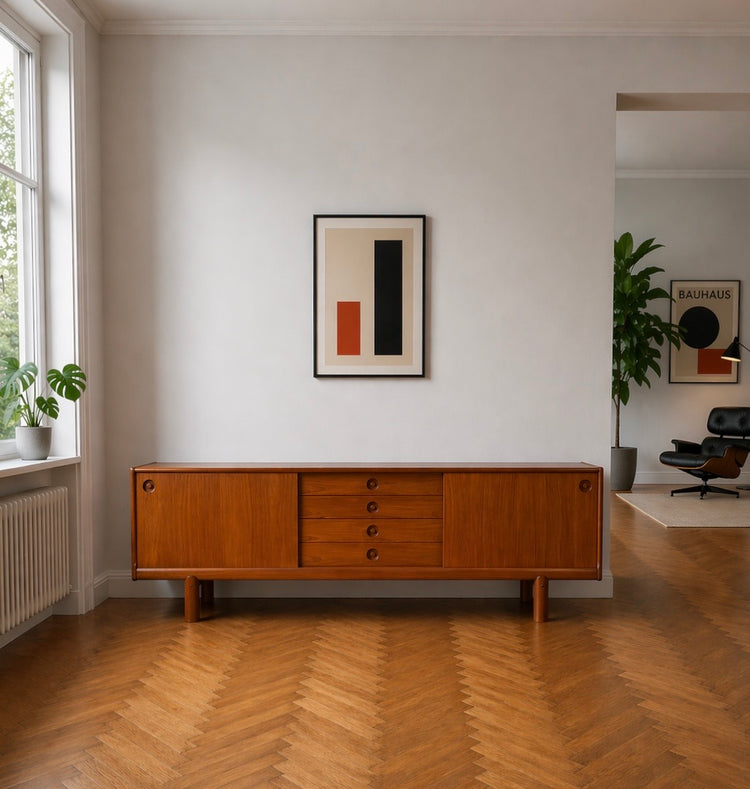 Großes Sideboard in Teak von H.W.Klein für Bramin Møbler, Dänemark, 1960er
