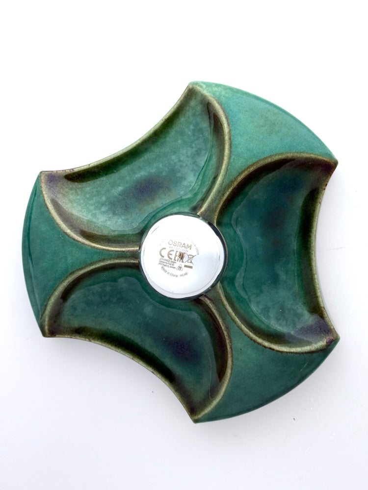 3er Set Wandlampen aus Keramik, SpaceAge, Hustadt, Deutschland, 1960er