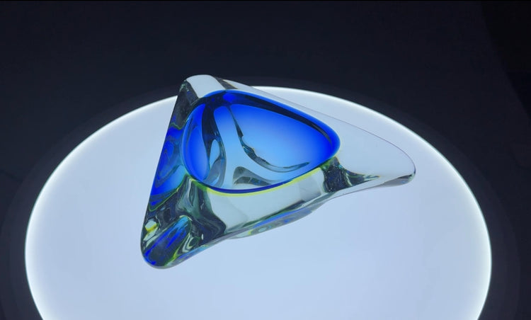 Großer Aschenbecher bzw. Schale aus Murano Glas Flavio Poli Italien 70er