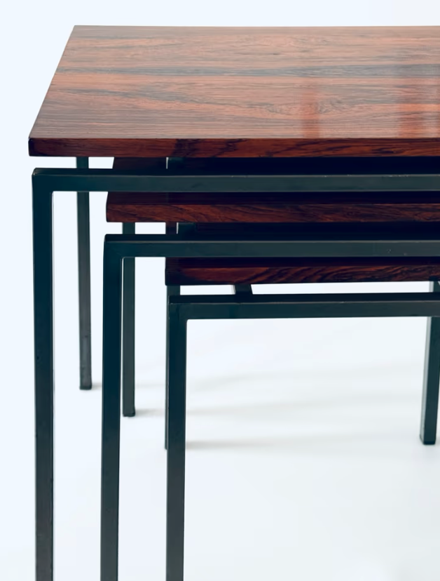 Pastoe Satztische Palisander Couchtisch Beistelltisch Minimalism C.Braakman