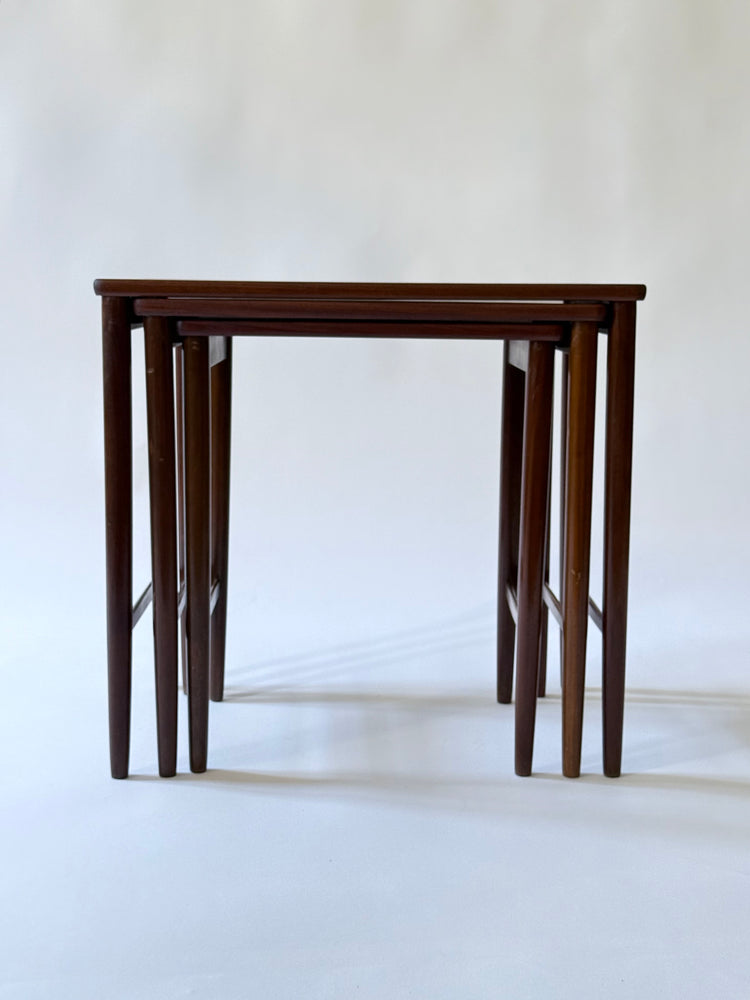 Nesting tables, set of 3, made of rosewood, Danish Modern, vintage 1960s
