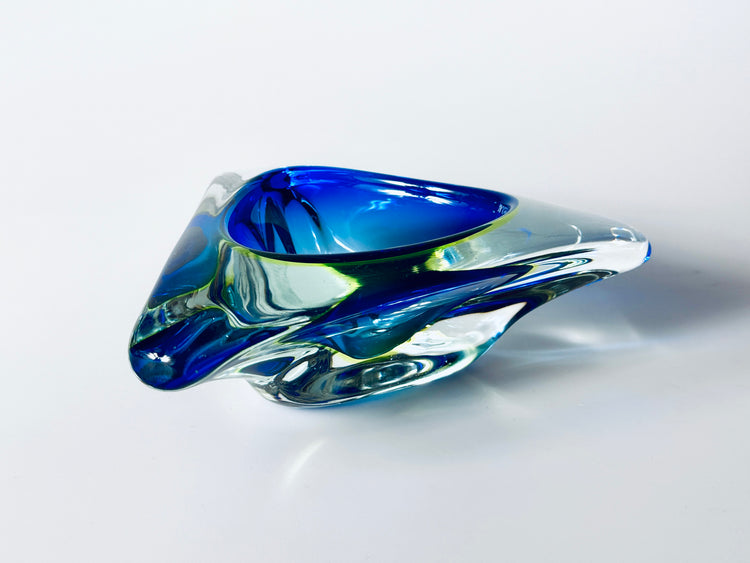 Großer Aschenbecher bzw. Schale aus Murano Glas Flavio Poli Italien 70er