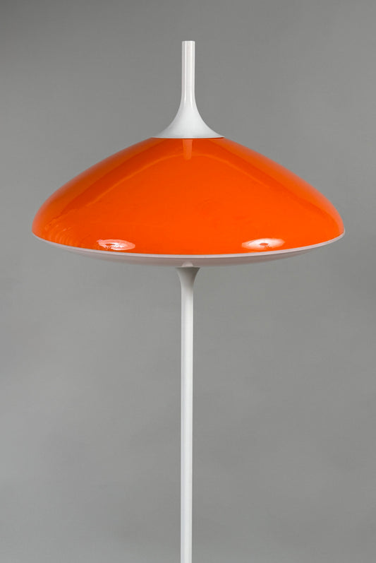 Stehleuchte in Orange und Tulipform, Space Age, Pop Art, 1970er