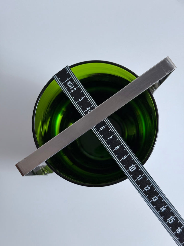 Bar set ice bucket glasses stainless steel Pran Italy 1970s