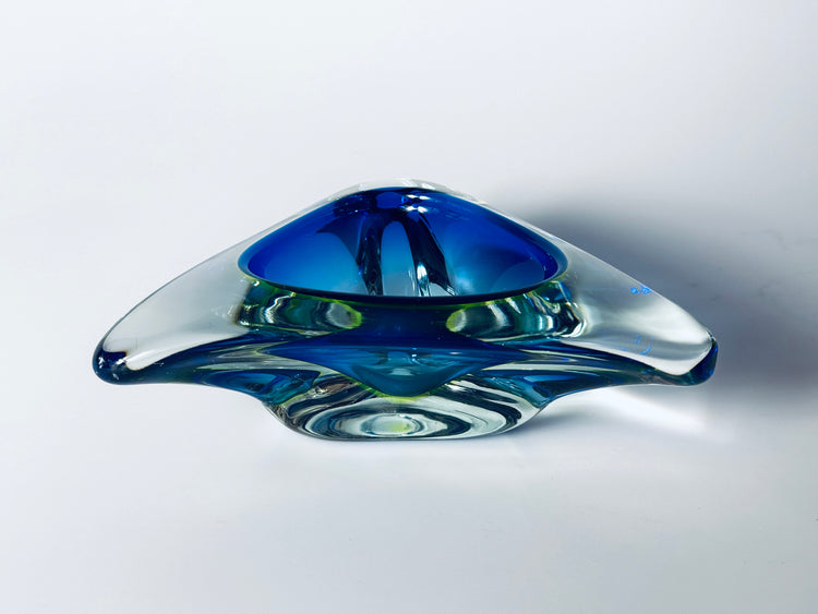 Großer Aschenbecher bzw. Schale aus Murano Glas Flavio Poli Italien 70er