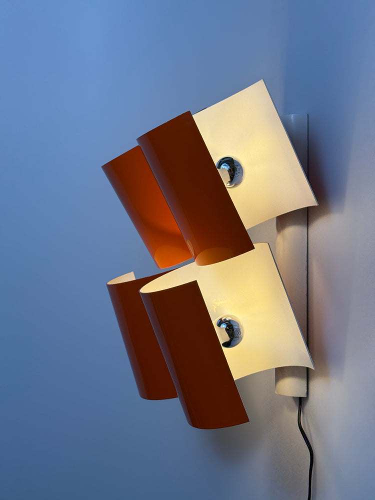 Nucleo Giuliano Cesari Wandleuchte orange SELTEN 1970er