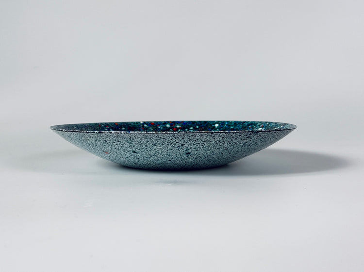 Schale Emaille Handarbeit bunt abstrakt groß Deutschland 1960er