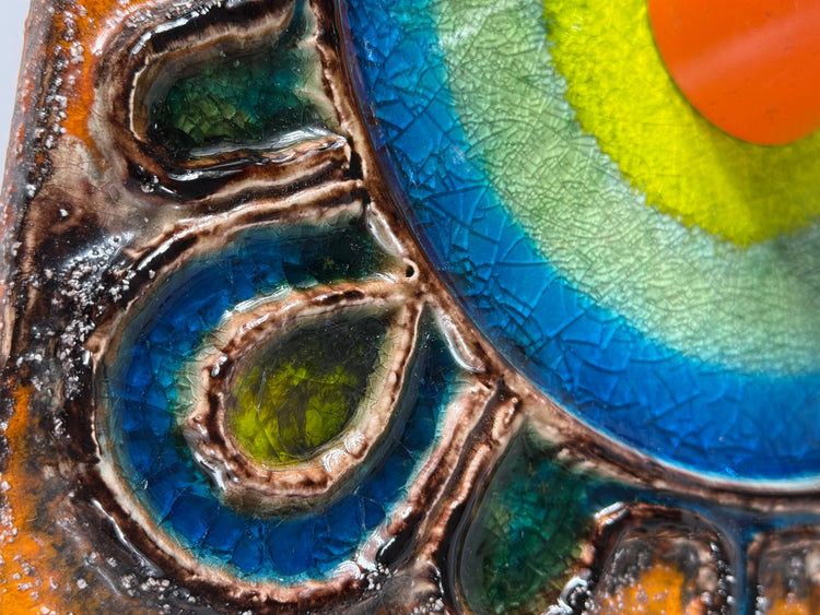 Kaiser Wandleuchte Fat Lava Lampe Keramik Craquelé 1960er