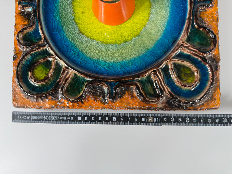 Kaiser Wandleuchte Fat Lava Lampe Keramik Craquelé 1960er