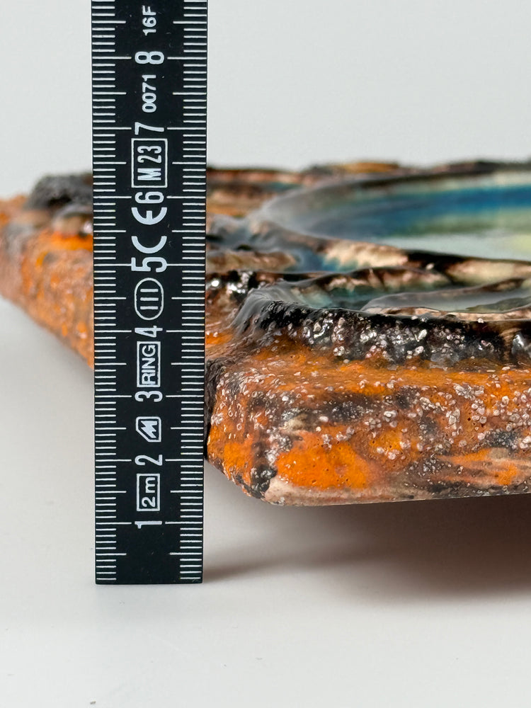 Kaiser Wandleuchte Fat Lava Lampe Keramik Craquelé 1960er