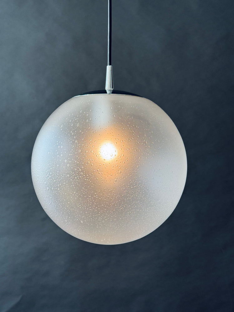 Pendelleuchte Lampe Peill & Putzler Pendel Bubble Glas 1970er