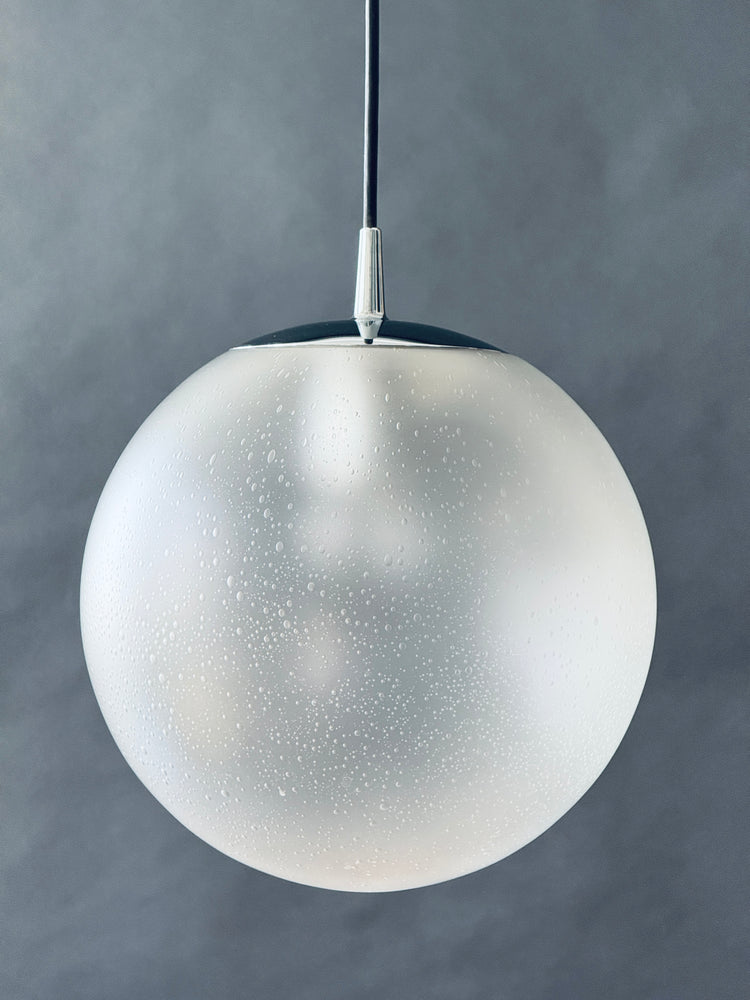Pendelleuchte Lampe Peill & Putzler Pendel Bubble Glas 1970er