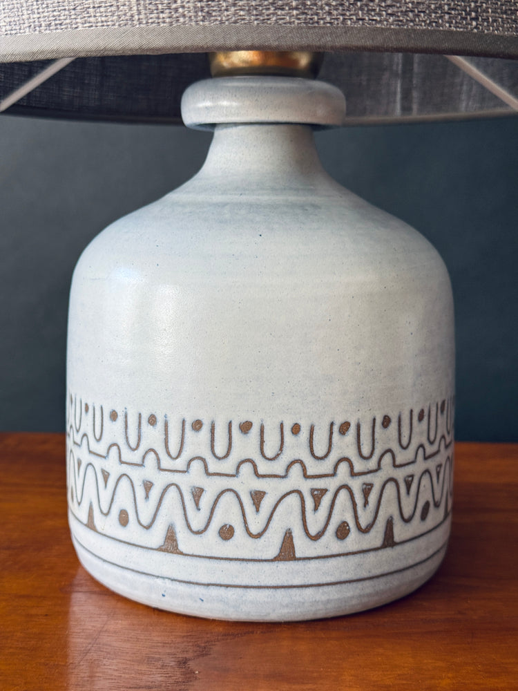 Paar Tischleuchten Lampen Studio Keramik Italy signiert 1970er