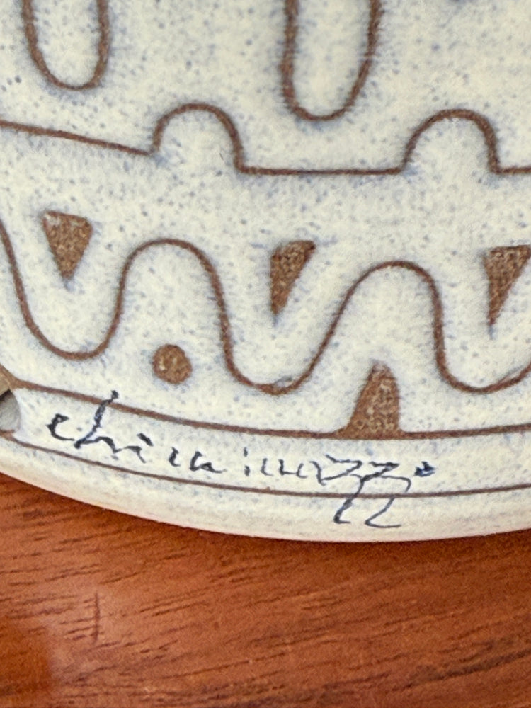 Paar Tischleuchten Lampen Studio Keramik Italy signiert 1970er