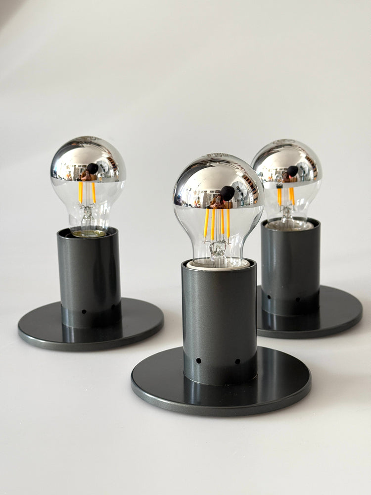 3er Set Wandleuchten Sergio Mazza für Quattrifoglio Italy italian modern minimalism 1970er