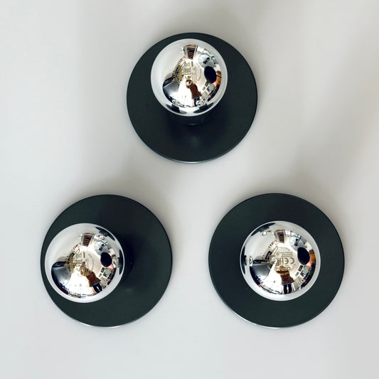 3er Set Wandleuchten Sergio Mazza für Quattrifoglio Italy italian modern minimalism 1970er