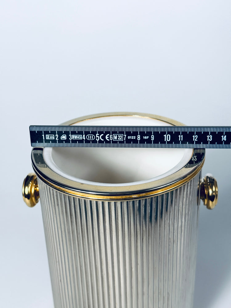 Französischer Weinkühler versilbert Cooler Flaschenkühler 1970er