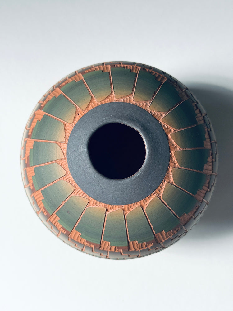 Vase Native American Navajo Art Evelyn Johnson signiert 1980er