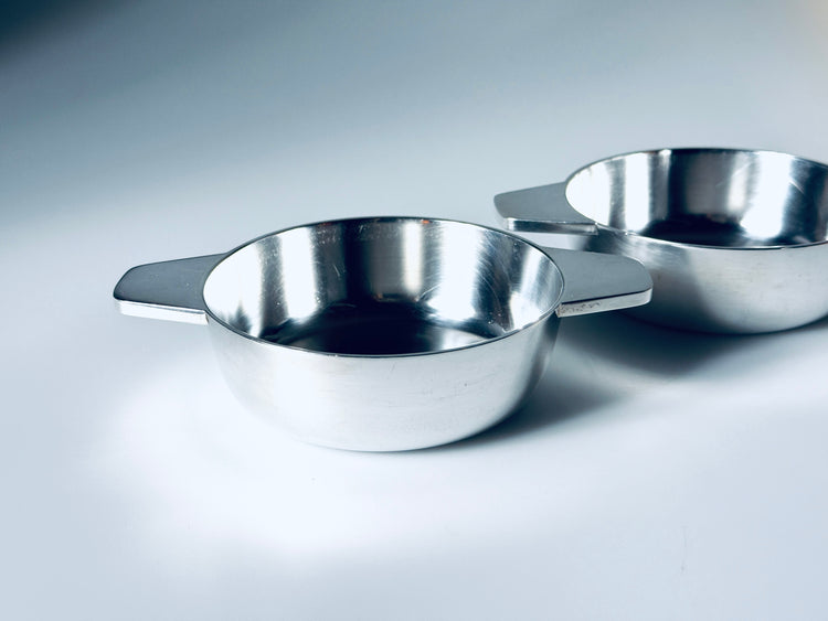 Paar Beilagenschalen Gio Ponti für Berndorf versilbert Schale 1930er