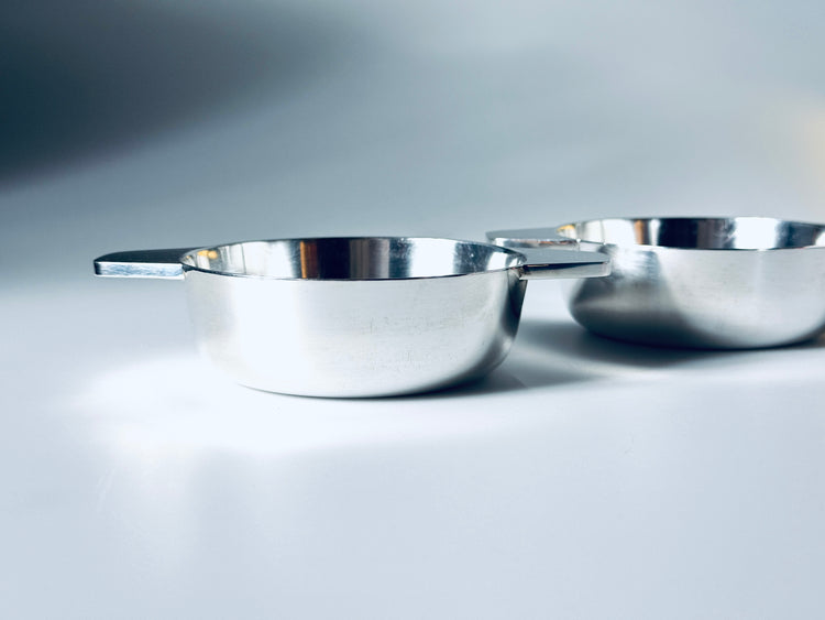 Paar Beilagenschalen Gio Ponti für Berndorf versilbert Schale 1930er