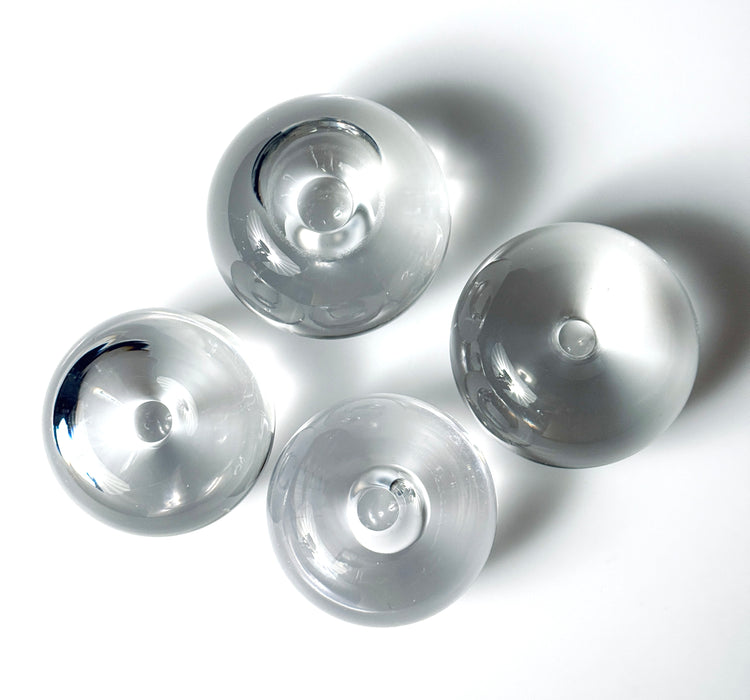 Kerzenhalter Glas Space Age Kristall Orrefors MCM handgefertigt 1960er