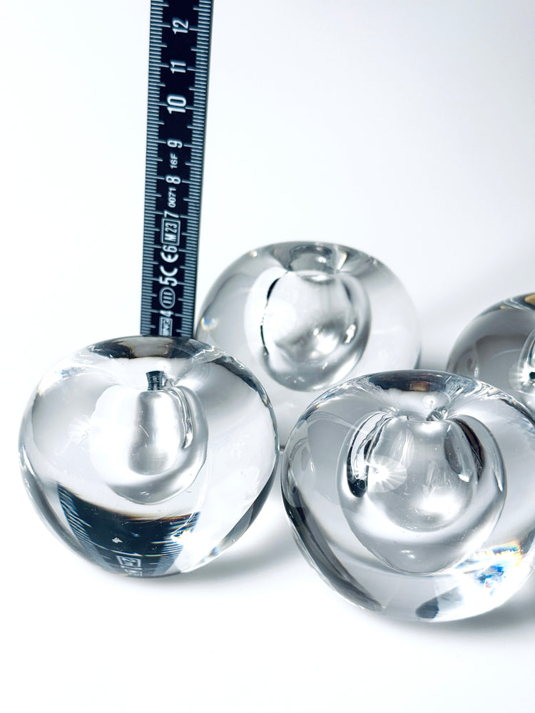 Kerzenhalter Glas Space Age Kristall Orrefors MCM handgefertigt 1960er