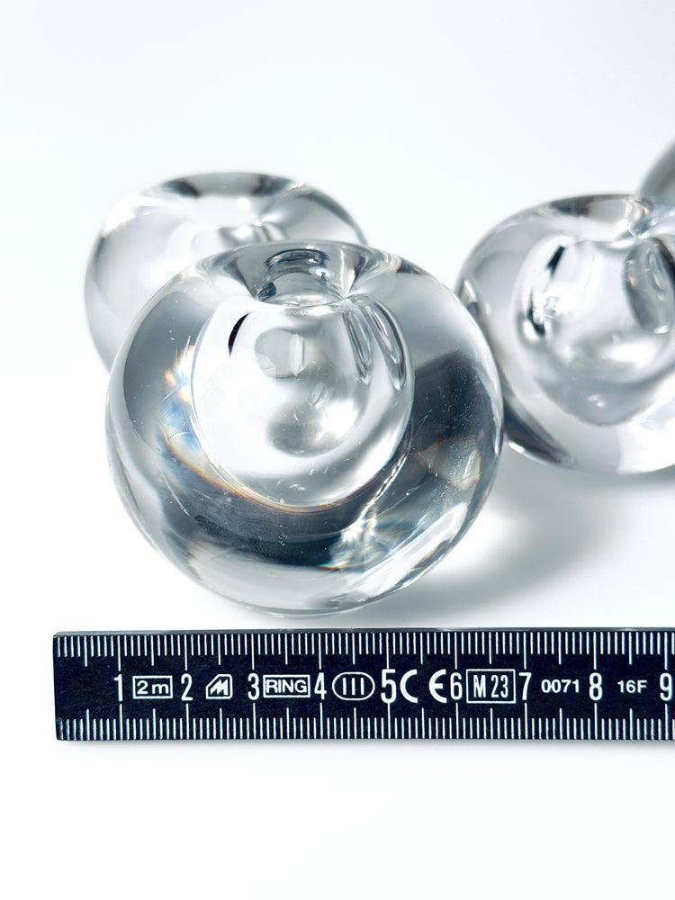 Kerzenhalter Glas Space Age Kristall Orrefors MCM handgefertigt 1960er