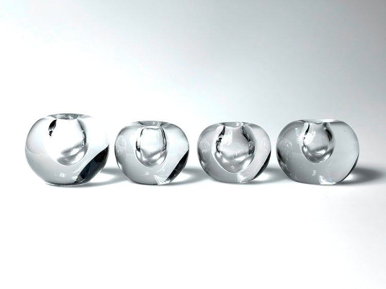 Kerzenhalter Glas Space Age Kristall Orrefors MCM handgefertigt 1960er