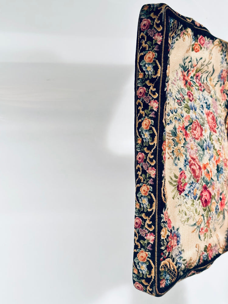 Petit Point Abendtasche Handtasche petit point floral bestickt Theater Oper art deco 1930er