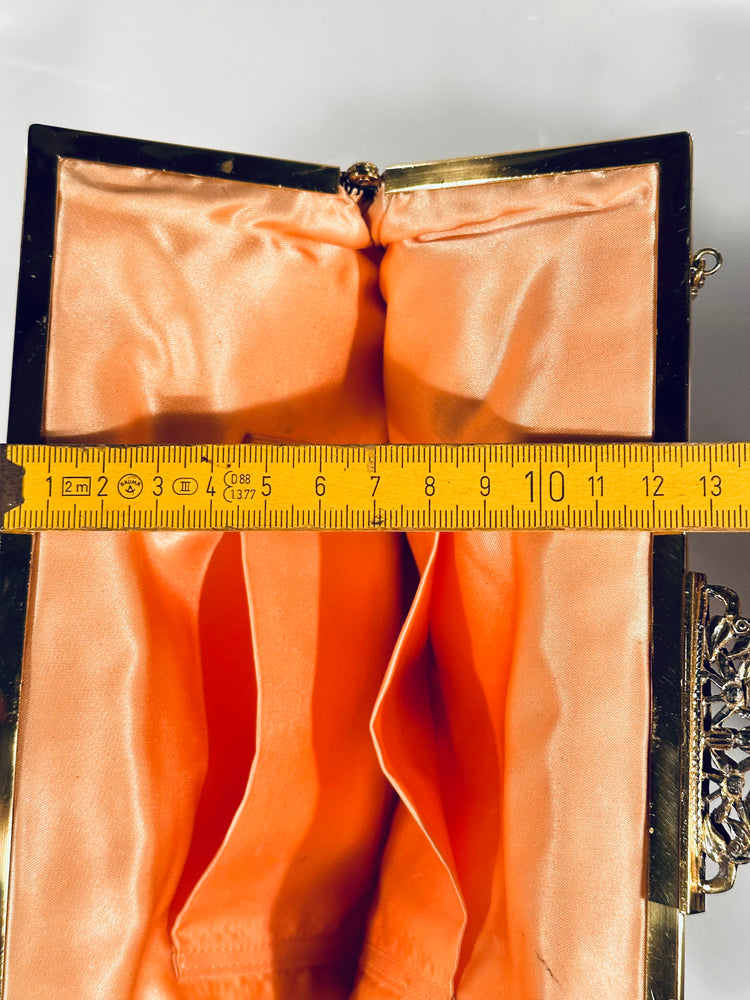 Petit Point Abendtasche Handtasche petit point floral bestickt Theater Oper art deco 1930er