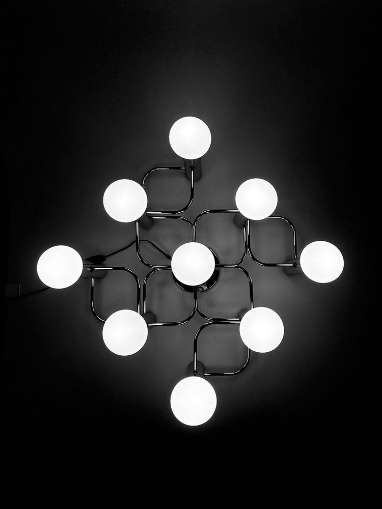 Skulpturale Wandleuchte Deckenleuchte Gaetano Sciolari für Leola 1980er