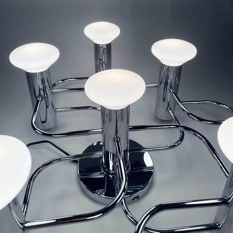 Skulpturale Wandleuchte Deckenleuchte Gaetano Sciolari für Leola 1980er