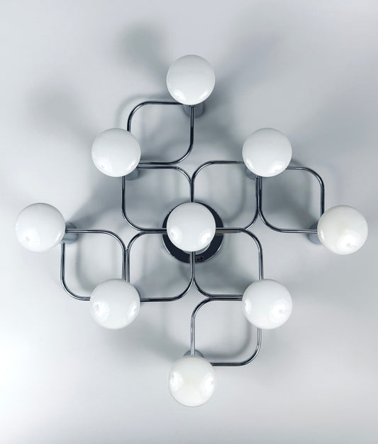 Skulpturale Wandleuchte Deckenleuchte Gaetano Sciolari für Leola 1980er