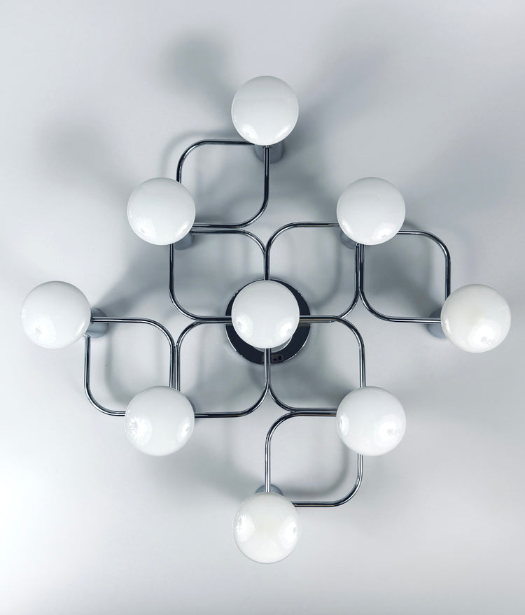 Skulpturale Wandleuchte Deckenleuchte Gaetano Sciolari für Leola 1980er