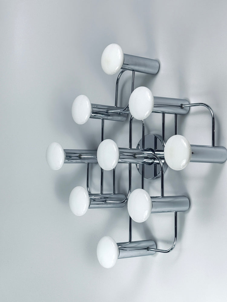 Skulpturale Wandleuchte Deckenleuchte Gaetano Sciolari für Leola 1980er