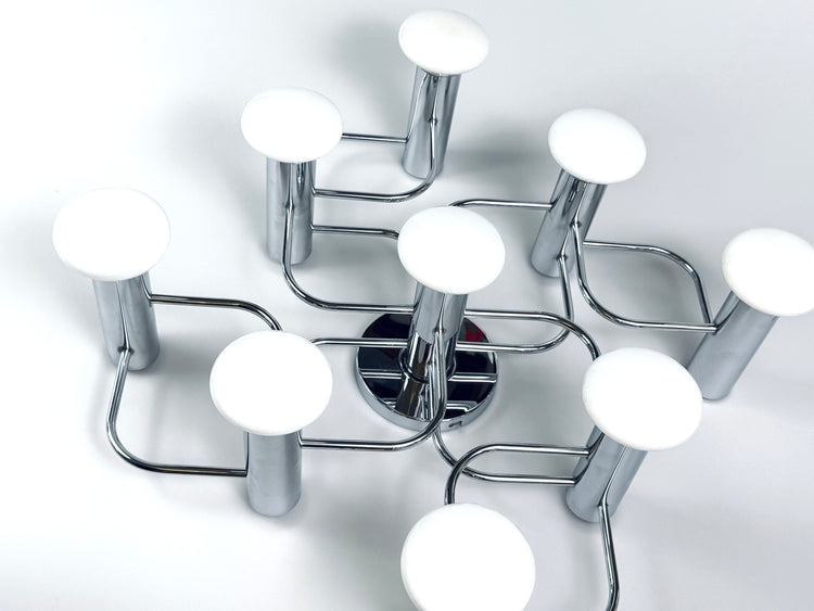 Skulpturale Wandleuchte Deckenleuchte Gaetano Sciolari für Leola 1980er