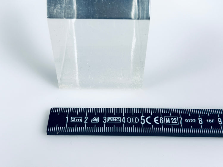 Paar Buchstützen Plexiglas Acryl massiv Design Architekt 1980er