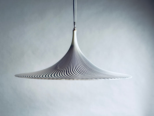 effetre Pendelleuchte Tagliapietra Murano gestreift 80er