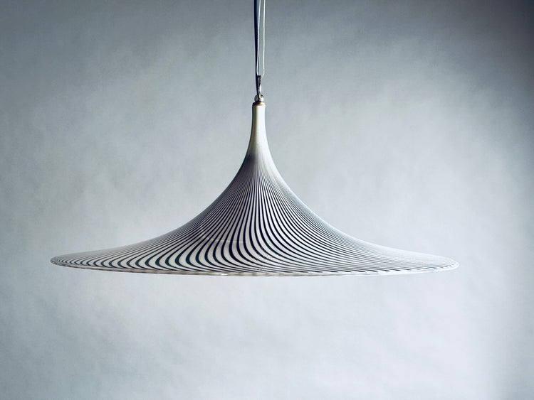 effetre Pendelleuchte Tagliapietra Murano gestreift 80er