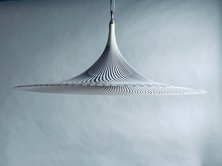 effetre Pendelleuchte Tagliapietra Murano gestreift 80er